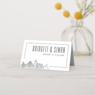 Boston Wedding Kaarten voor tabelnaam plaatsen