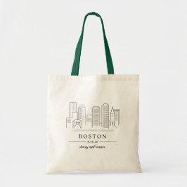 Boston Wedding Welcome Bag Tote Bag