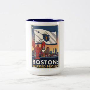Boston Wicked Proud Tweekleurige Koffiemok