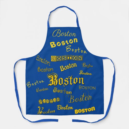 Boston Yellow Fonts Schort (Voorkant)