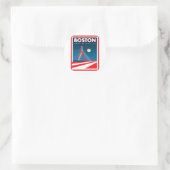 Boston Zakim Bridge Ronde Sticker (Tas)