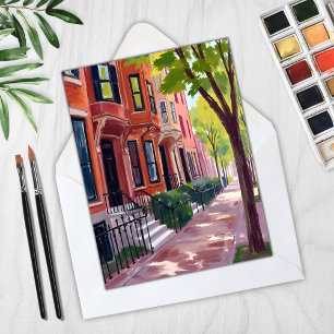 Boston Zomer Massachusetts Brownstones Kaart