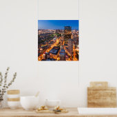 Boston's skyline bij zonsondergang poster (Keuken)