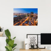 Boston's skyline bij zonsondergang poster (Thuiskantoor)