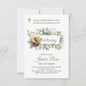 Bosuil doop uitnodigingen Doopfeest (Voorkant)