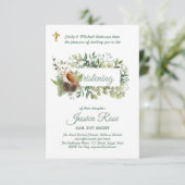 Bosuil doop uitnodigingen Doopfeest (Staand voorkant)