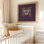 Bosuil-kinderkamer muur kunst poster afdruk