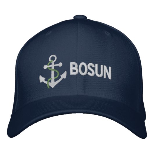 BOSUN Yacht Brodé Casquette bleu (Devant)