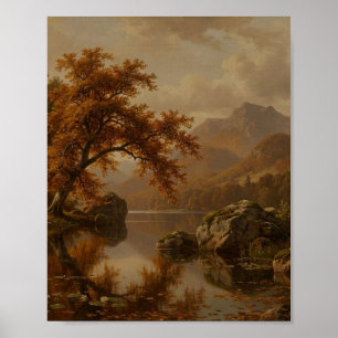 Bosvijverbladeren I Vintage Schilderij Poster