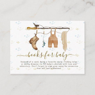 Bosvisserij Thema Boeken voor Baby Shower Kaart