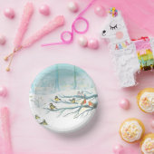 Bosvogels in de winter papieren kommen (Feest)