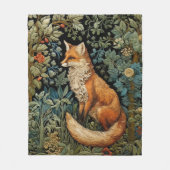 bosvos botanische bosbloemen fleece deken (Voorkant)