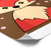 Bosvos Illustratie Poster Afdruk (Hoek)