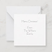 Bosvos Kerstkaart Notitiekaartje (Achterkant)