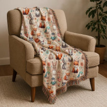Bosvos Vos Konijn Waterverf Boho Babykamer Dekbed