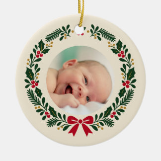 Bosvosbaby Eerste Kerstmis Foto Ornament