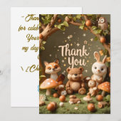 Bosvrienden Dankuwenskaart – Leuke Bosanimatie Bedankkaart (Voorkant / Achterkant)