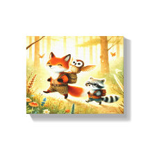 Bosvrienden Nursery Canvas Muurkunst