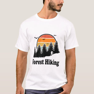 Boswandelende Natuur overloopt achterkant ompakken T-shirt