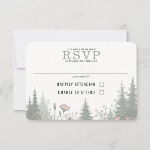 Boswei Huwelijk RSVP Kaartje