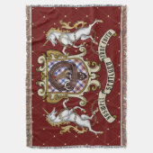 Boswell Clan Badge & Tartan Deken (Voorkant Verticaal)
