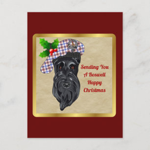 Boswell Clan Badge & Tartan KerstBriefkaart Briefkaart