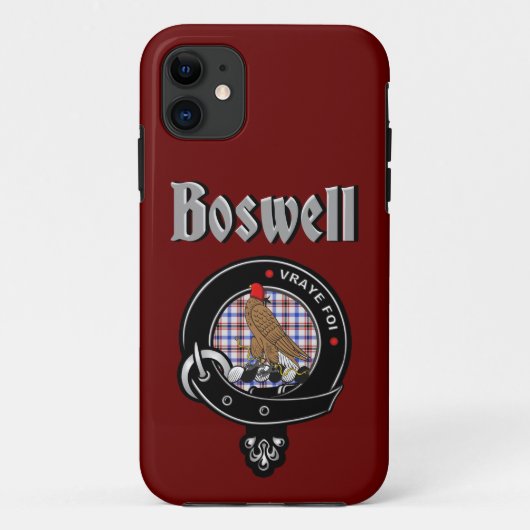 Boswell Clan Badge & Tartan Phone Case (Achterkant)