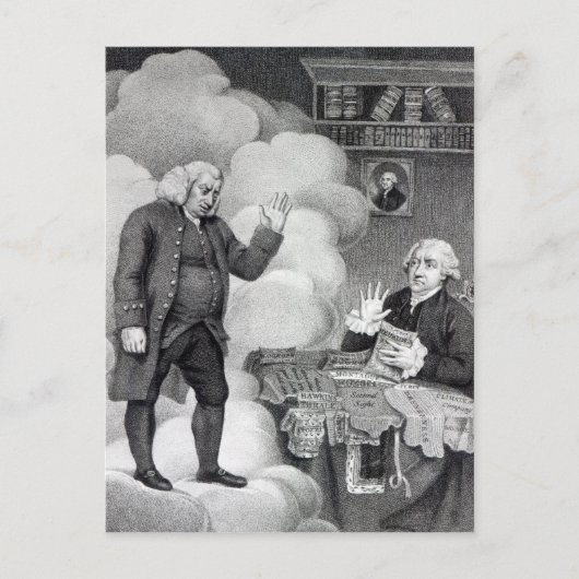 Boswell en de Ghost van Samuel Johnson Briefkaart (Voorkant)