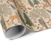 Boswezens bosdieren cadeaupapier (Rol Hoek)