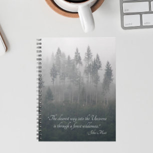 Boswildernis Foto met John Muir Citaat Notitieboek