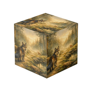 Boswolf | Sfeervol Houten Fotokubus