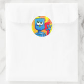 bot001,07 ronde sticker (Tas)