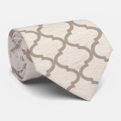 Bot/Beige Arabesk  Stropdas (Opgerold)
