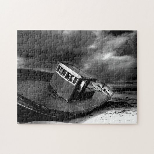 Bot bij Rest op een strand. Legpuzzel (Horizontaal)