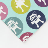 Bot! Cirkelafdrukken in heldere kleuren (middelgro Fleece Deken (Hoek)