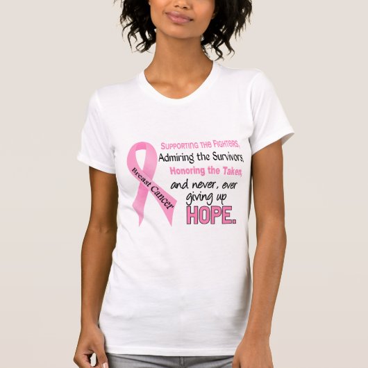Bot- en aanjagers die roze lintafbrekende kanker h t-shirt (Voorkant)