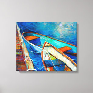 Bot en pier canvas afdruk