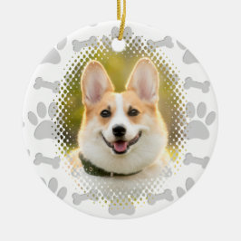 Bot en poot print patroon hond Lijst Keramisch Ornament