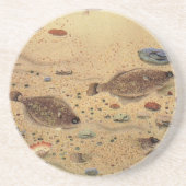 bot- en zeeboten zandsteen onderzetter (Voorkant)