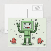 Bot et amis heureux - carte postale (Devant / Derrière)