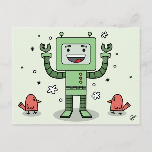 Bot et amis heureux - carte postale (Devant)