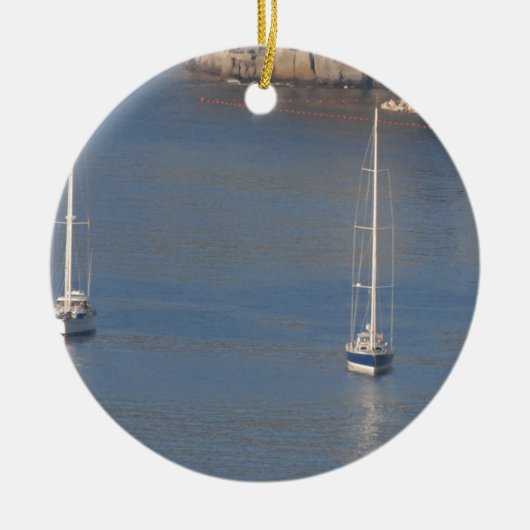 Bot in rust in Sorrento Italië Keramisch Ornament (Voorkant)