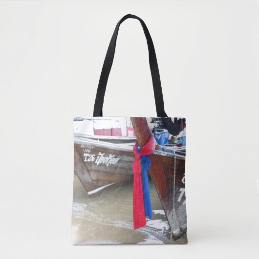 Bot op de strand | Phi Phi-eilanden, Thailand Tote Bag (Voorkant)