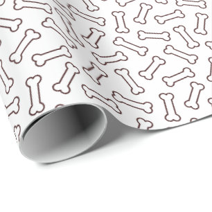 Bot silhouette – Minimal hond ontwerp Cadeaupapier