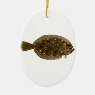 Bot - Summer Flounder Keramisch Ornament