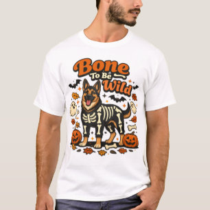 Bot te zijn Wild Funny Duitse Herdershond Hallowee T-shirt