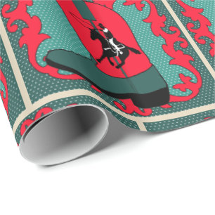 Bot Western avec papier cadeau à motif Roper