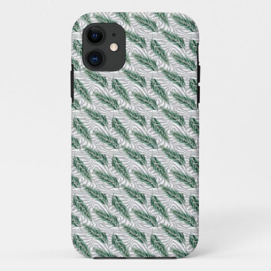 Botanciële Waterverf verlaat patroon Case-Mate iPhone Case (Achterkant)
