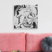 Botanic Balance" Black & White Acrylic Wall Art Canvas Afdruk (Insitu (Woonkamer))