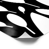 Botanic Balance" Black & White Glossy Poster (Coin)